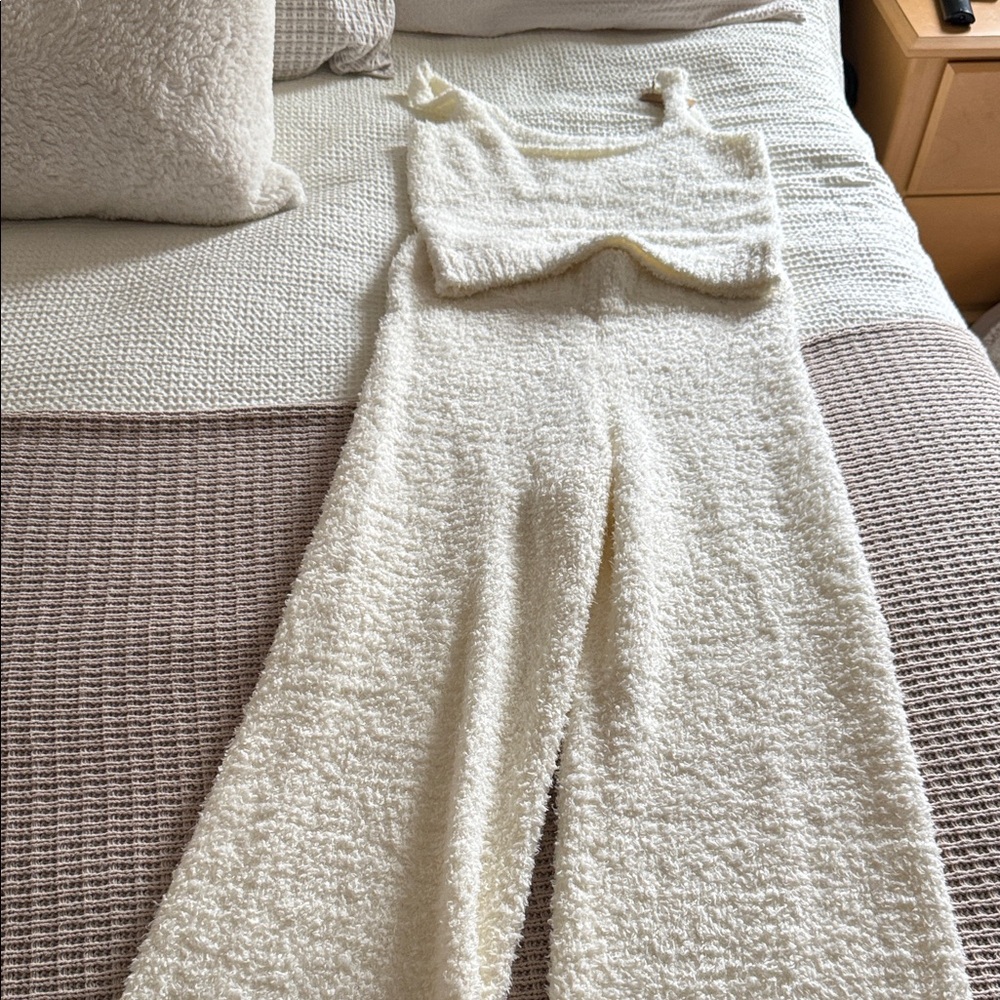 Skims Cozy Cream Knit Two-Piece Set